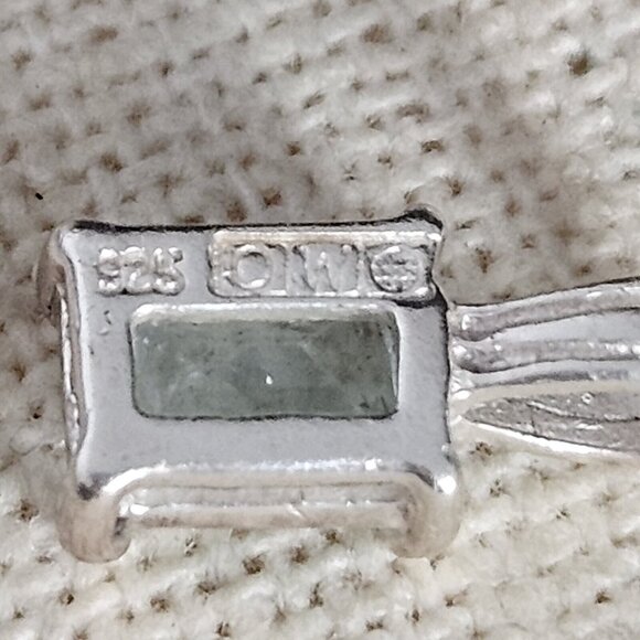 Orfevrerie Wiskemann Sterling Silver Blue Topaz Solitaire Necklace Pendant - Picture 4 of 5